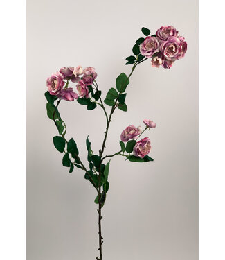 Silk Flowers by JJ Violettfarbene Sprührose Seidenblume | Länge 89 Zentimeter | Pro Stück