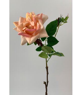 Silk Flowers by JJ Roze roos zijden bloem | Lengte 52 centimeter | Per stuk