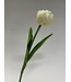 Witte tulp zijden bloem | Lengte 40 centimeter | Per stuk te bestellen