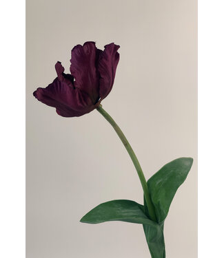 Silk Flowers by JJ Paarse tulp zijden bloem | Lengte 45 centimeter | Per stuk