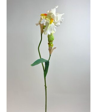 Silk Flowers by JJ iris | wit | 83 centimeter | Per stuk