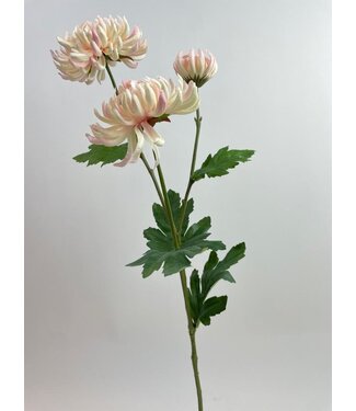 Silk Flowers by JJ Roze chrysant zijden bloem | Lengte  60 centimeter | Per stuk