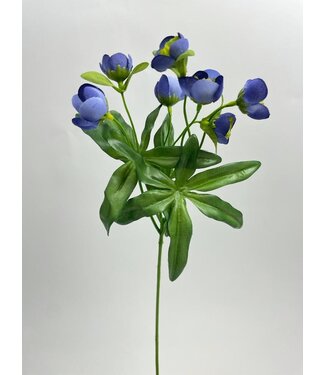 Silk Flowers by JJ helleborus | blauw | 45 centimeter | Per stuk