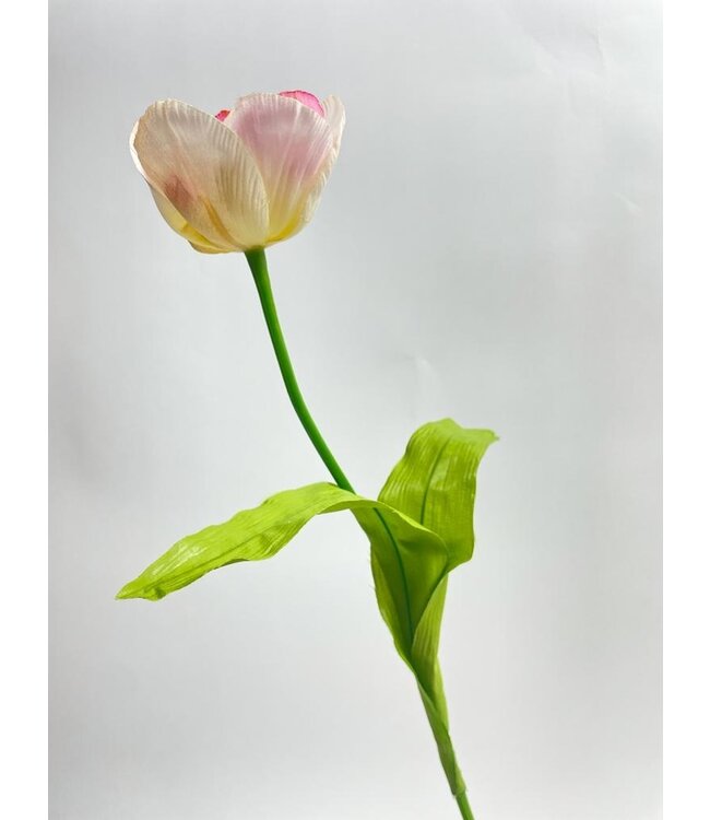 Roze tulp zijden bloem | Lengte 53 centimeter | Per stuk te bestellen