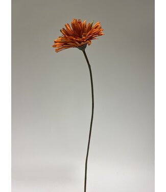 Silk Flowers by JJ gerbera | oranje | 70 centimeter | Per stuk