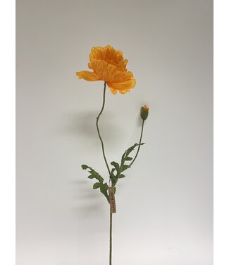 Silk Flowers by JJ klaproos | oranje | 65 centimeter | Per stuk