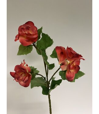 Silk Flowers by JJ begonia kort | roze | 30 centimeter | Per stuk