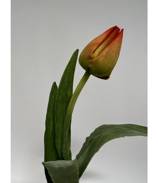 Oranje tulp ballade zijden bloem | Lengte 38 centimeter | Per stuk te bestellen