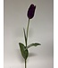 Paarse tulp zijden bloem | Lengte 67 centimeter | Per stuk te bestellen