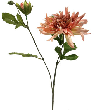 Silk Flowers by JJ Fleur de soie dahlia rose | Longueur 63 centimètres | Par pièce