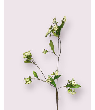 Silk Flowers by JJ trosroos | wit groen | 90 centimeter | Per stuk