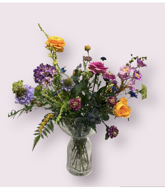 Silk Flowers by JJ boeket all the colours | paars geel