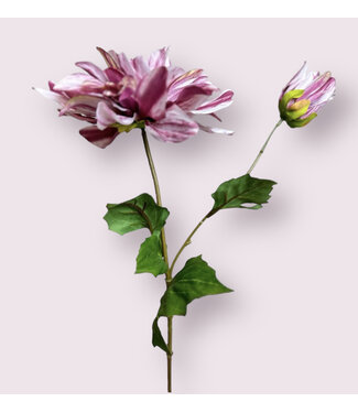 Silk Flowers by JJ dahlia  | lila | 70 centimeter | Per stuk