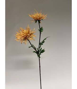 Silk Flowers by JJ chrysant | oranje | 72 centimeter | Per stuk