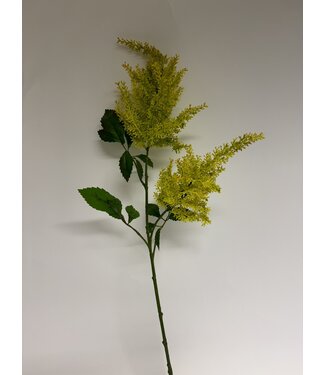 Silk Flowers by JJ pluimspirea | groen geel | 80 centimeter | Per stuk