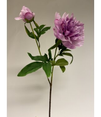 Silk Flowers by JJ pioen | mauve lila | 65 centimeter | Per stuk