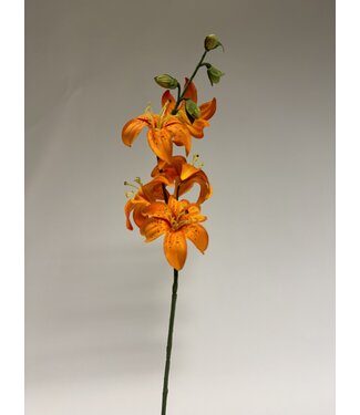 Silk Flowers by JJ lelie | oranje | 64 centimeter | Per stuk