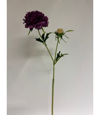 Silk Flowers by JJ scabiosa | paars | 59 centimeter | Per stuk