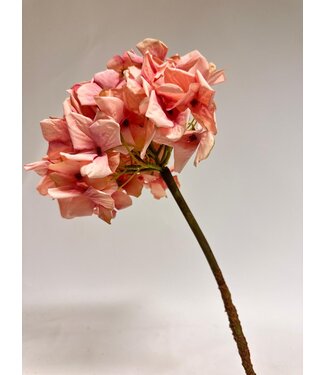 Silk Flowers by JJ hortensia | oud roze | 50 centimeter | Per stuk