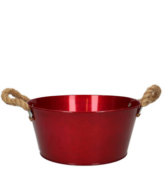 4A Rote Zink-Weihnachtsschale Chris | Durchmesser 22 Zentimeter | Höhe 10 Zentimeter | Pro 10 Stück