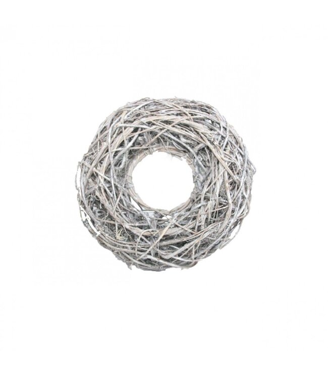 Grijs witte wijnstokwortel krans | Diameter 48 centimeter | Per stuk te bestellen