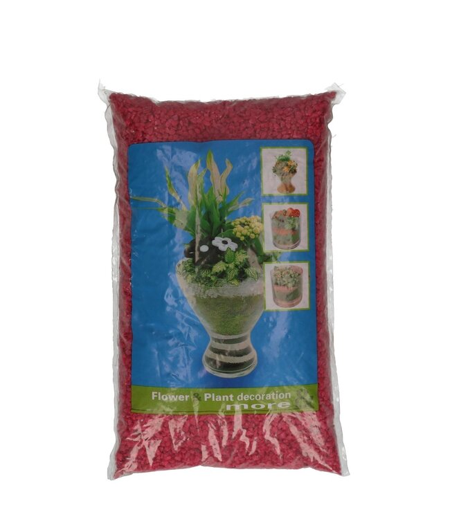 Fuchsiakleurig grind garnering | Diameter grind 2-3 millimeter  | Gewicht 5 kilogram | Per stuk te bestellen