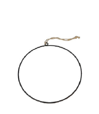 4A Zwarte ijzeren ring hanger voor bloemstukken | Diameter 35 centimeter | Per 10 stuks