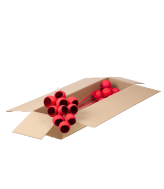 LDD Rode Bell Cups op een stok | Lengte 65 centimeter | Smart Box | Per 20 stuks