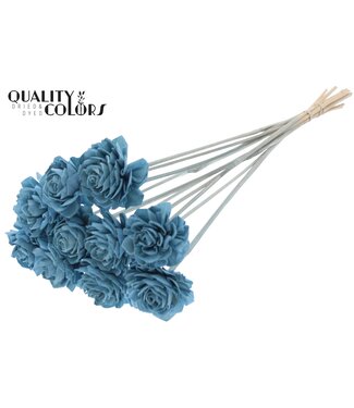 QC Shola Dhaliya 6cm on stem Light Blue ( x 50 )