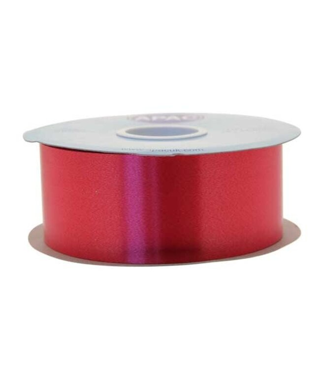Rood poly-satijnen lint | 50 millimeter breed | Lengte 91 meter | Per stuk te bestellen