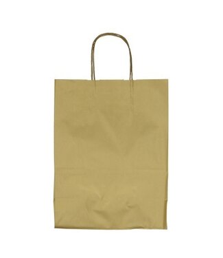 4A Gold-coloured paper bags | Size 18 x 8 x 22 centimetres | Per 50 pieces