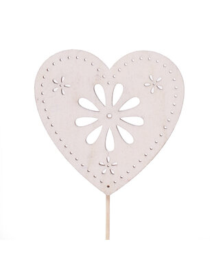 4A Valentijn 10cm Hart flower 8cm ( x 25 )