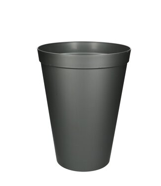 4A Graue Kunststoffvase | Durchmesser 25 Zentimeter | Höhe 33 Zentimeter | Inhalt 10 Liter | Pro Stück