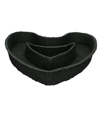 4A Cœur en mousse florale noire Oasis Biolit | Dimensions 34 x 36 x 6,5 centimètres | Par pièce