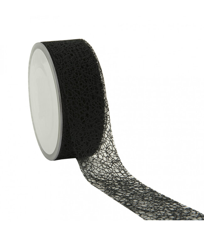 Black honeycomb ribbon | 38 millimetres wide | Length 20 metres | Available per piece