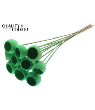 QC Bell Cup on stem Intense Mint Green | Per 50 stuks