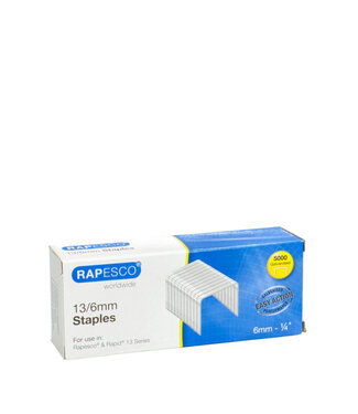 4A Silberfarbene Rapid-Heftklammern | Größe 13 / 6 Millimeter | 5000 pro Schachtel | Pro Stück