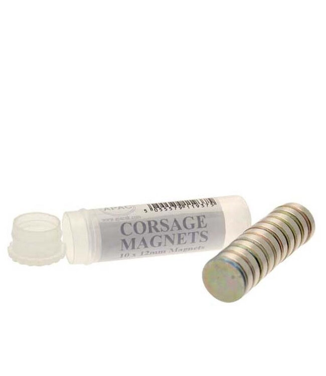 Silberfarbene Corsagenmagnete | 10 Magnete pro Packung | Einzelstück bestellbar