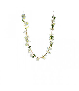 4A Guirlande décorative de fleurs artificielles Camuna bleu clair | Longueur 150 centimètres | Par pièce