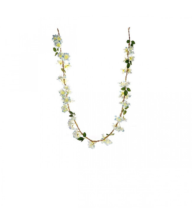 Guirlande décorative de fleurs artificielles Camuna bleu clair | Longueur 150 centimètres | À commander à l'unité