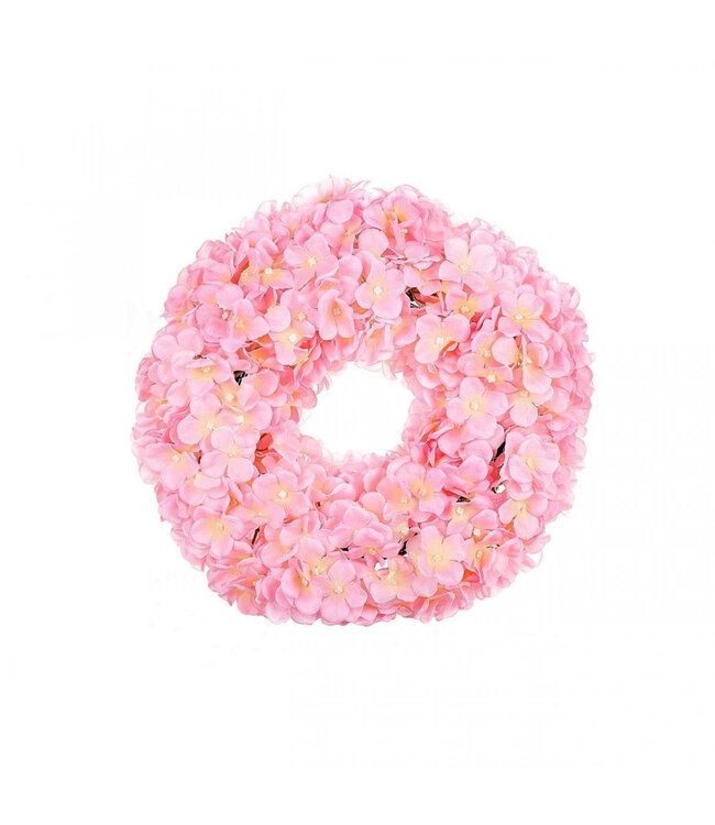 Pink silk hydrangea wreath | Diameter 30 centimetres | Available to order individually