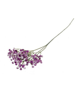4A Fleurs artificielles Gypsophila violettes | Longueur 68 centimètres | Par 6 pièces