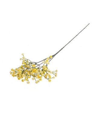 4A Gelbe Gypsophila Kunstblumen | Länge 68 Zentimeter | Pro 6 Stück