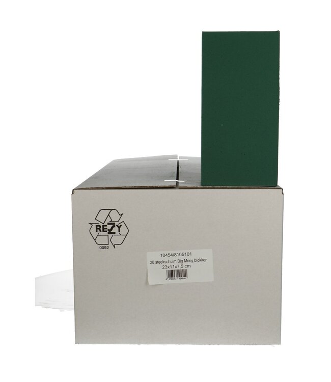 Green Oasis Bioline floral foam block large | Dimensions 23 x 11 x 8 centimetres | Available to order per 20 pieces
