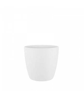 4A Pot de fleurs en plastique blanc Bruxelles | Diamètre 10,5 centimètres | Hauteur 10 centimètres | Par 8 pièces
