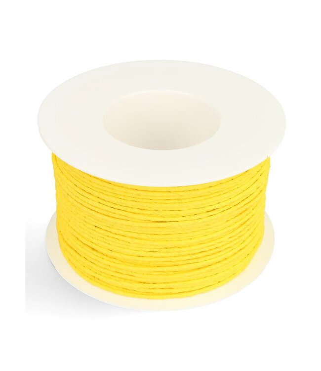 Yellow paper wire | 2 millimetres wide | Length 100 metres | Available for individual purchase