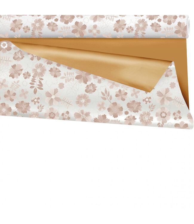 Gold-coloured Rica foil on a roll | 80 centimetres wide | Length 25 metres | Available to order individually
