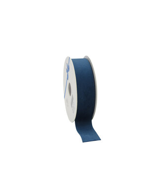4A Mittelblaues Samtband | 25 Millimeter breit | Länge 10 Meter | Pro Stück