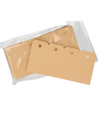 4A Braune Preisschilder | Maße 4 x 8 Zentimeter | 250 Etiketten pro Packung | Pro Stück