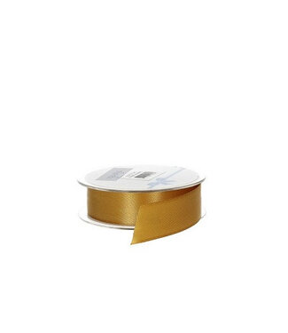 4A Goldfarbenes Satinband | 25 Millimeter breit | Länge 25 Meter | Pro Stück